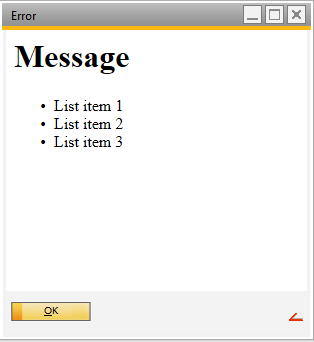 Custom HTML Popup