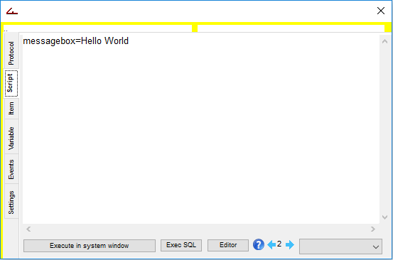 Debugger Script Tab